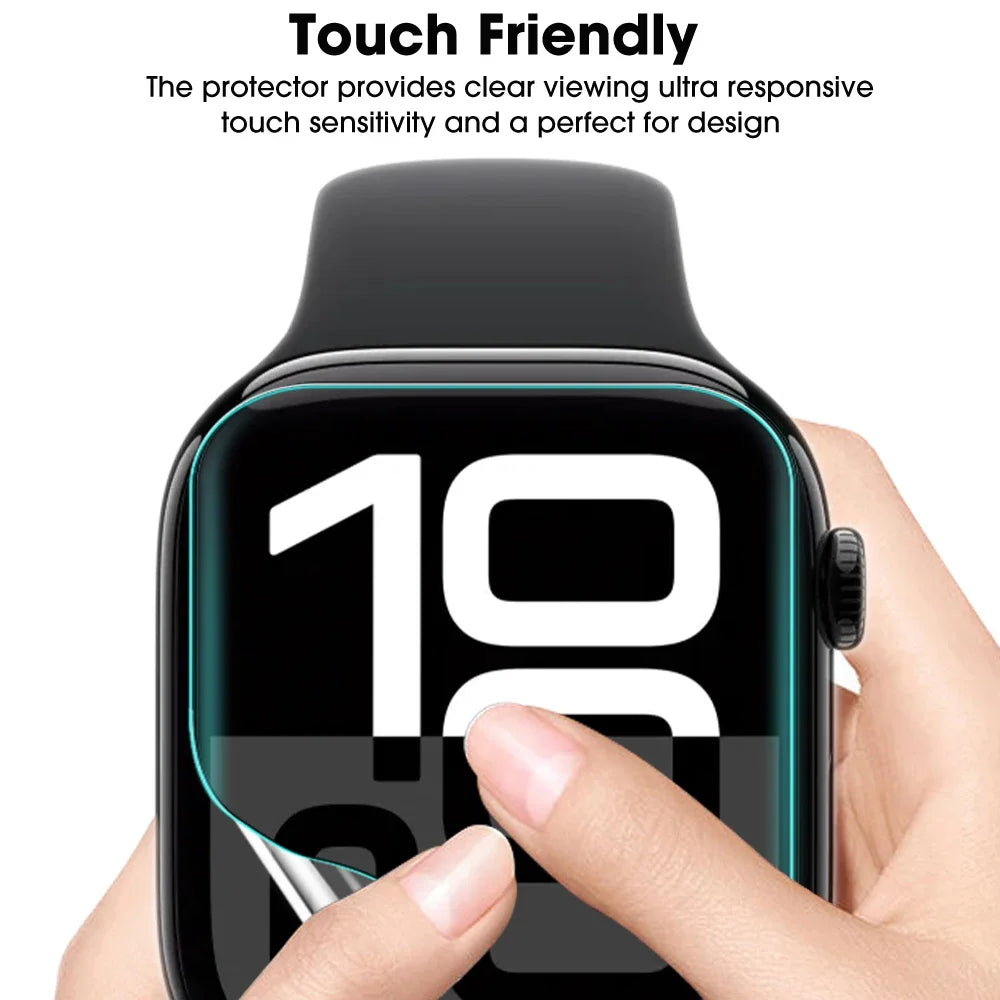 Anti Scratch Screen Protectors For iPhone iWatch 9 41/45MM iWatch 10 42/46MM Smartwatch Full Cover HD Hydrgel Protective Films