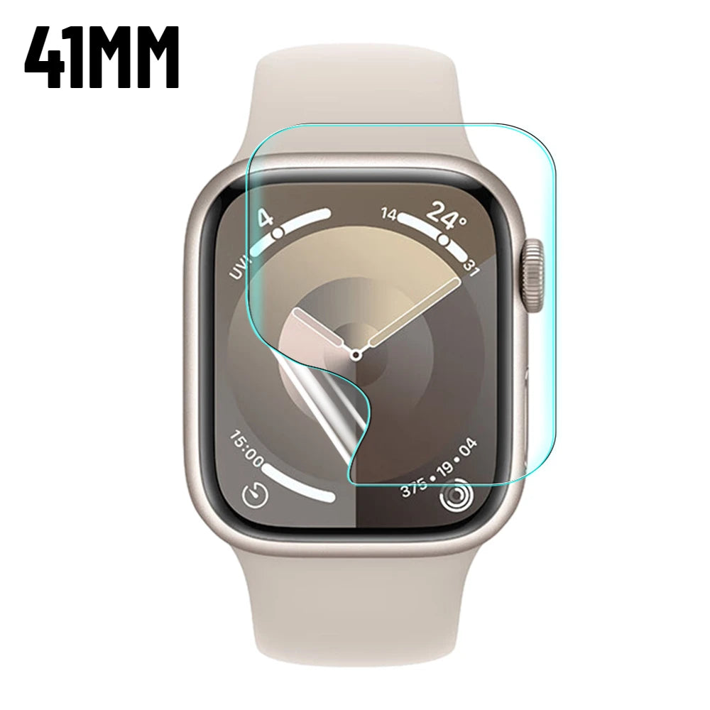 Anti Scratch Screen Protectors For iPhone iWatch 9 41/45MM iWatch 10 42/46MM Smartwatch Full Cover HD Hydrgel Protective Films