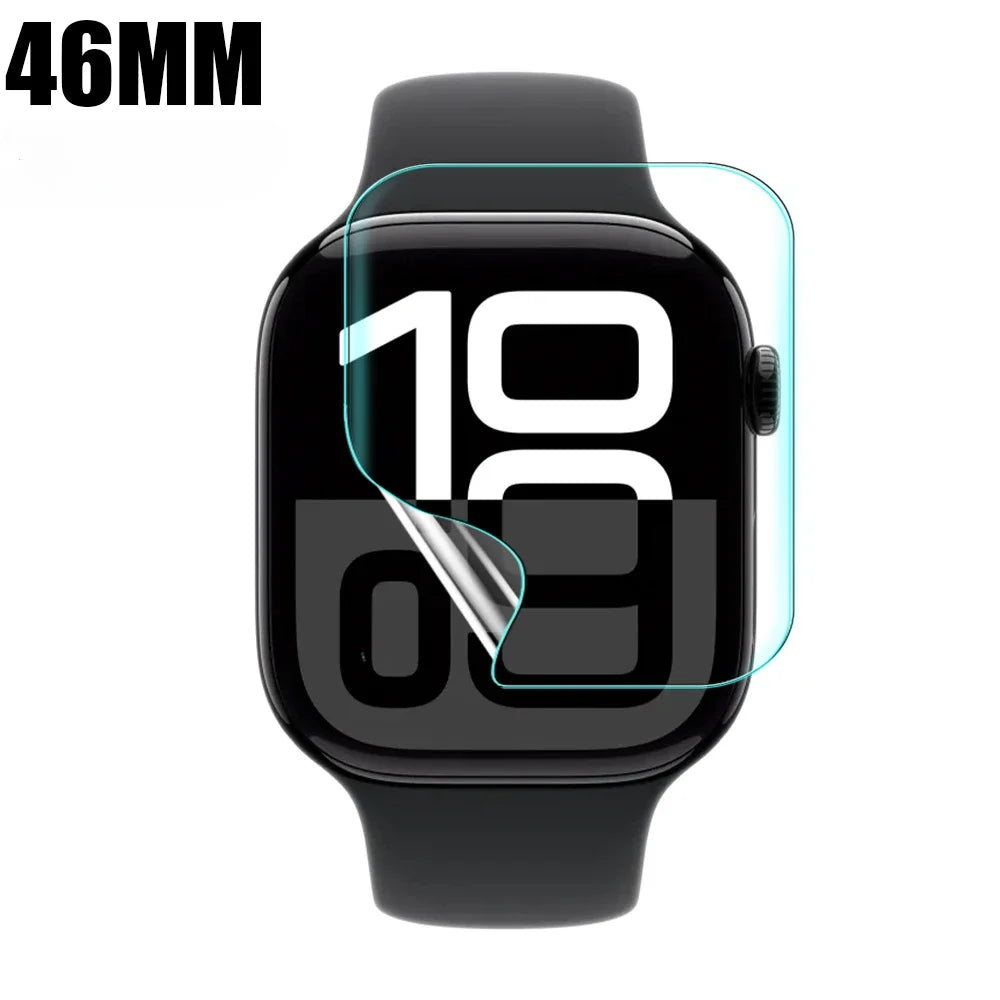 Anti Scratch Screen Protectors For iPhone iWatch 9 41/45MM iWatch 10 42/46MM Smartwatch Full Cover HD Hydrgel Protective Films