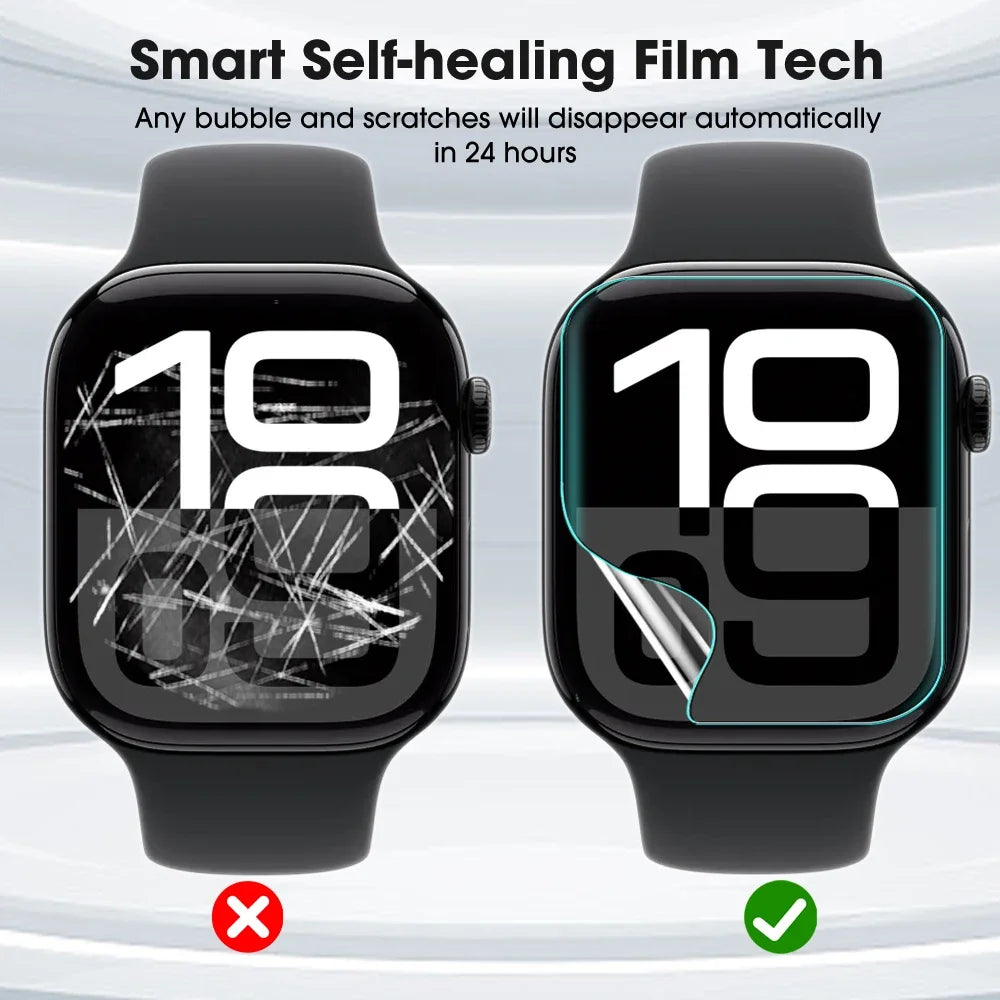 Anti Scratch Screen Protectors For iPhone iWatch 9 41/45MM iWatch 10 42/46MM Smartwatch Full Cover HD Hydrgel Protective Films