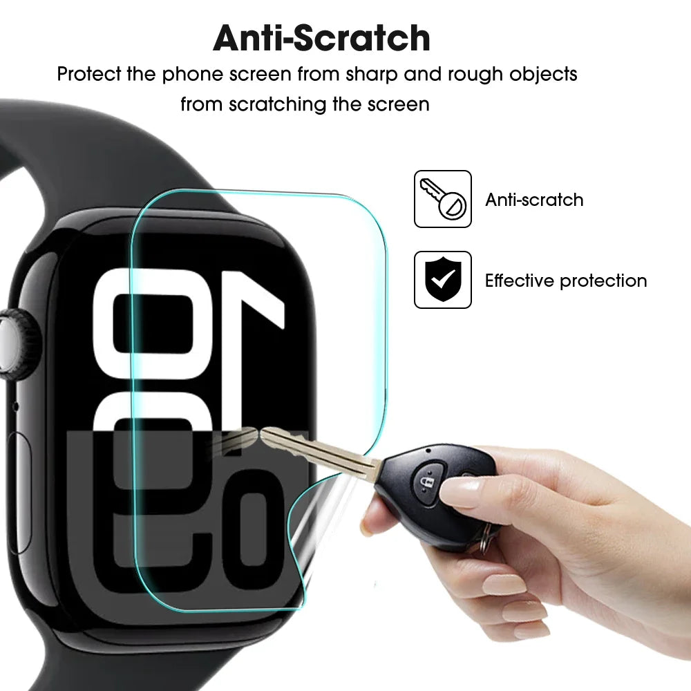 Anti Scratch Screen Protectors For iPhone iWatch 9 41/45MM iWatch 10 42/46MM Smartwatch Full Cover HD Hydrgel Protective Films