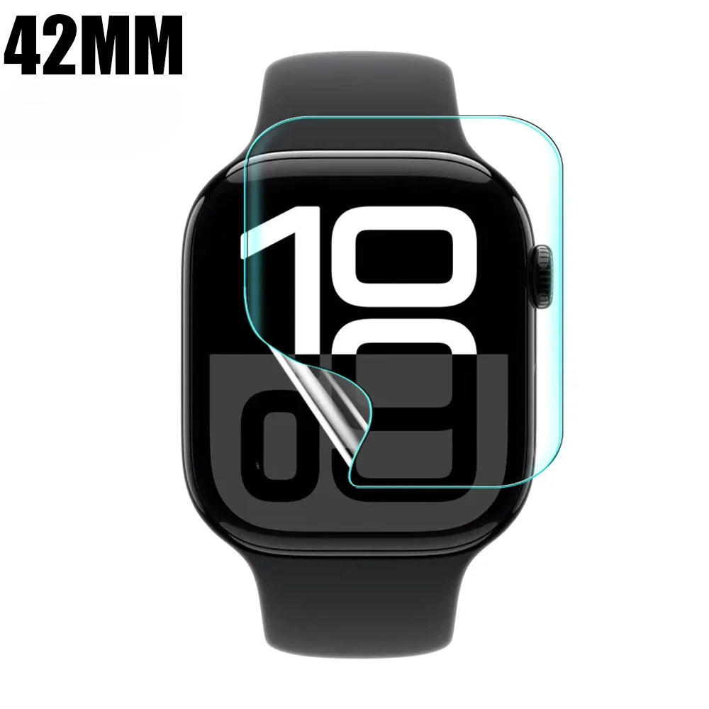 Anti Scratch Screen Protectors For iPhone iWatch 9 41/45MM iWatch 10 42/46MM Smartwatch Full Cover HD Hydrgel Protective Films