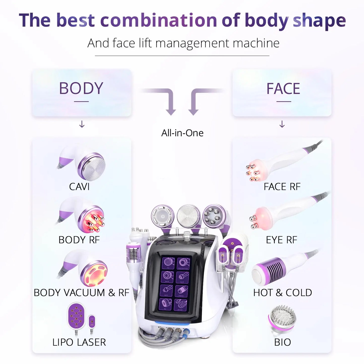 PC Aristorm S Shape Machine 40K Ultrasound Body Shape Facial Lifting home a