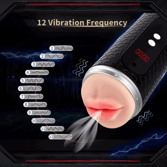 Gtooza_Automatic Male Masturbator Timing  Dual Channel vagina  pocket masturbation cup sex toy  men Adult Goods gtooza.com