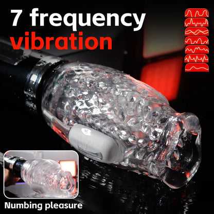 Automatic Rotation Powerful Vibration Telescopic Masturbator Cup Glans Endurance Exercise Pocket Pussy Sex Machines Blowjob 18+