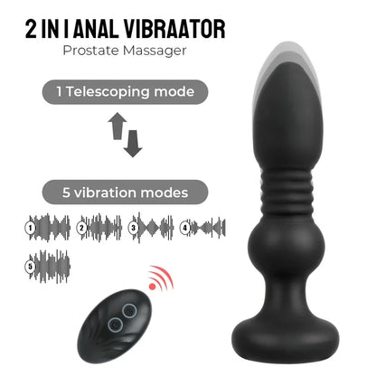 Automatic Stretching Vibrators Anal Sex Toys  Men Women Vaginal Balls Stimulator Butt Plug Panties Dildos Female Masturbator