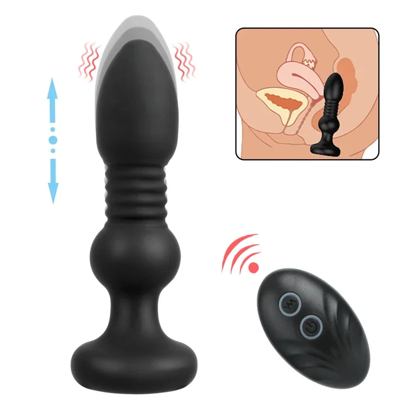 Automatic Stretching Vibrators Anal Sex Toys  Men Women Vaginal Balls Stimulator Butt Plug Panties Dildos Female Masturbator