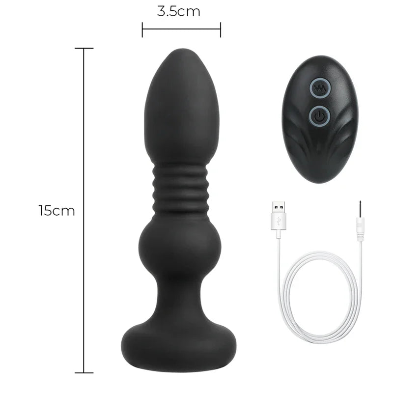 Gtooza_Automatic Stretching Vibrators Anal Sex Toys  Men Women Vaginal Balls Stimulator  Panties Dildos Female Masturbator gtooza.com