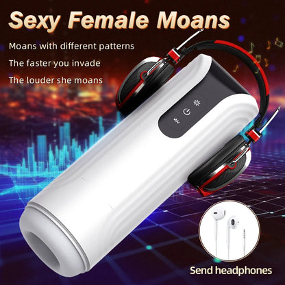 Automatic Telescopic Vibration Heated Male Masturbation Cup Sex Toys  Men Pocket Pussy Flesh light Glans Massager Blowjob 18+ gtooza.com