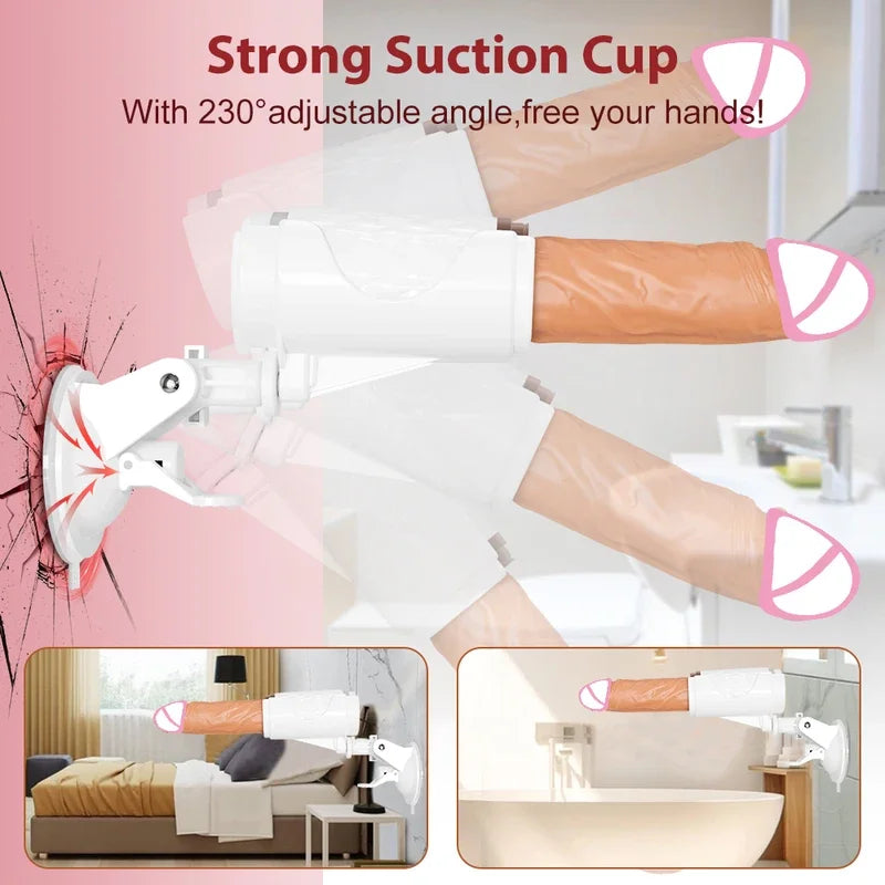 Automatic Thrusting Dildo G spot with Suction Cup Toy Women Adult Hand-Free Sex Fun Anal Vibrator  Orgasm