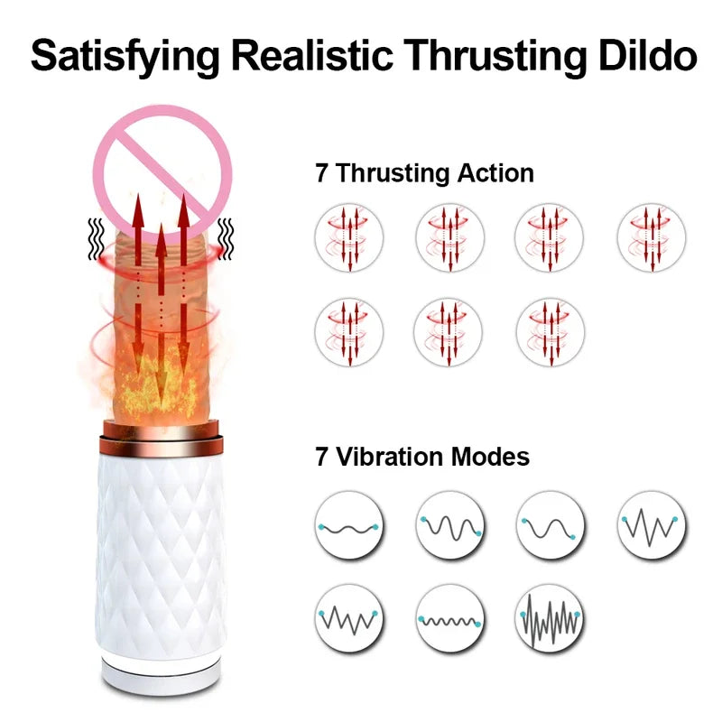 Automatic Thrusting Dildo G spot with Suction Cup Toy Women Adult Hand-Free Sex Fun Anal Vibrator  Orgasm