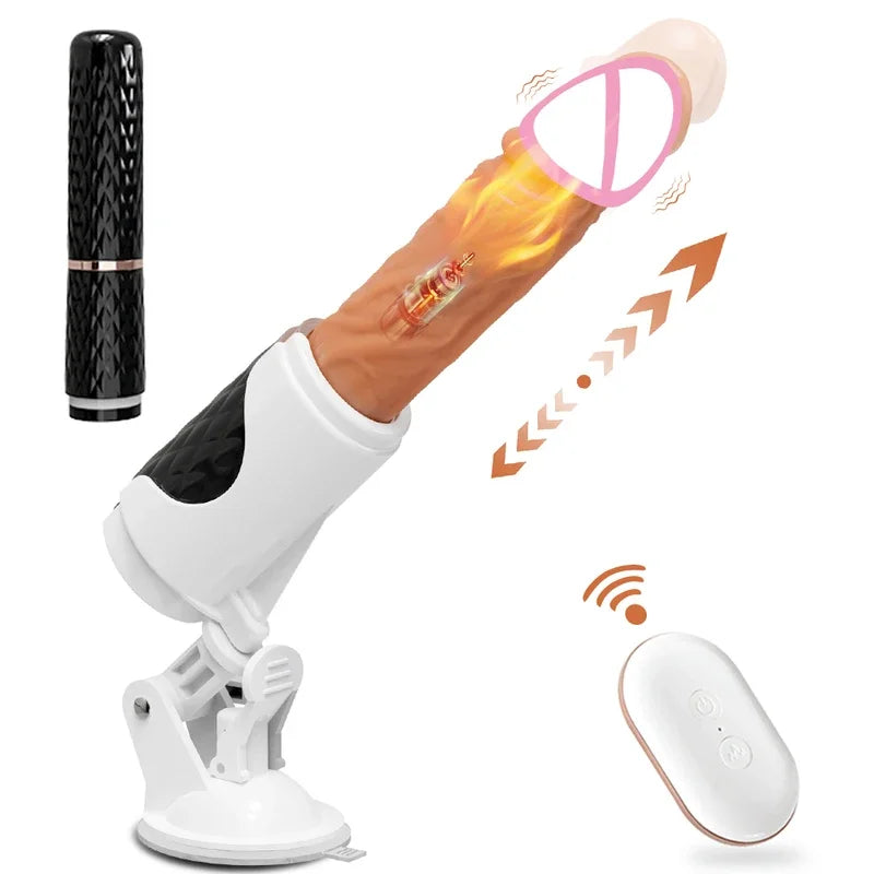 Automatic Thrusting Dildo G spot with Suction Cup Toy Women Adult Hand-Free Sex Fun Anal Vibrator  Orgasm