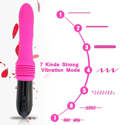 Automatic Thrusting Sex Machine Telescopic Dildo Vibrator Vaginal Massage Orgasm G Spot Stimulation Adult Female Toy Masturbator