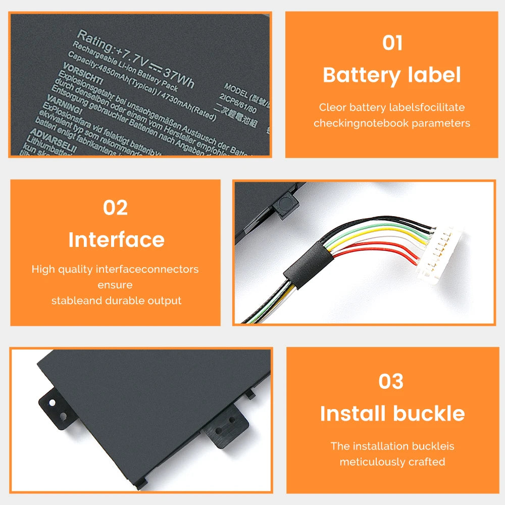 PC B21N1818 Laptop Battery For ASUS VivoBook 17 X712 X712FA X712FB B21N1818-2 C21N1818 B21N1818-3 B21N1818-1