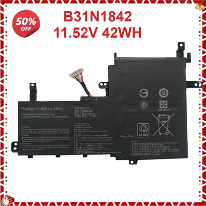 PC B31N1842 Laptop Battery For ASUS VivoBook F513EA F513EP F513IA K513E K513EA K513EP KM513UA M513IA M513UA S513EA S513F 11.52V