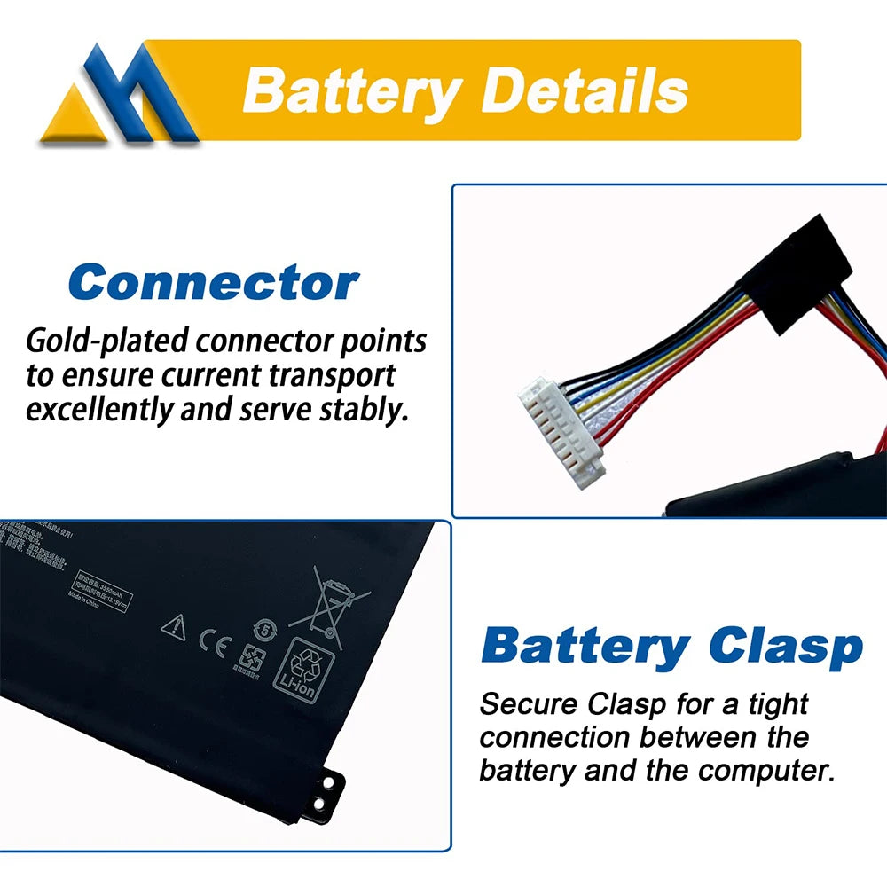 PC B31N1912 C31N1912 Laptop Battery  ASUS VivoBook 14 E410M E410MA L410M L410MA E410KA F414MA E510MA E510KA L510MA R522MA L410MA