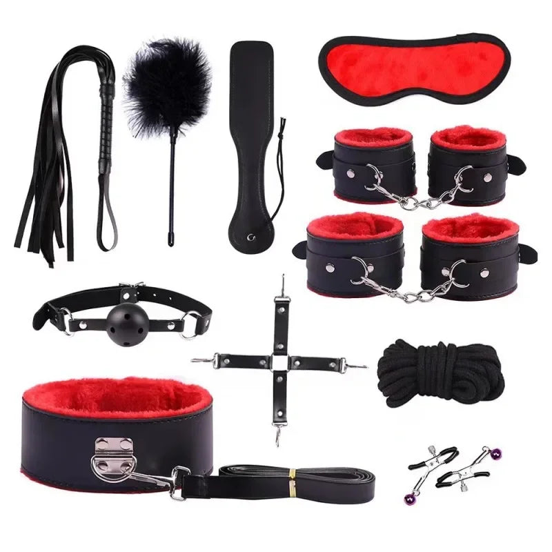 BDSM Bondage Kits Adult SM Sex Restraint Handcuffs Bondage Toys Couples Pleasure Adults Games Sex Toys Tools Sexes Accessoires