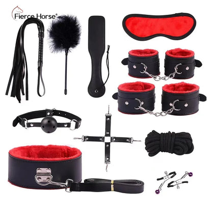 BDSM Bondage Kits Adult SM Sex Restraint Handcuffs Bondage Toys Couples Pleasure Adults Games Sex Toys Tools Sexes Accessoires