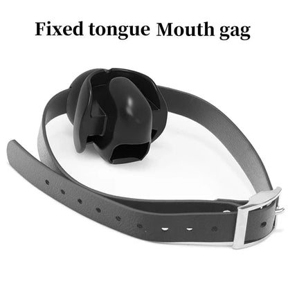 BDSM Tongue Fixed Open Oral Bite Silicone Mouth Gag Harness  Bondage Adult Games Flirt Sex Toys  Couples Men gtooza.com