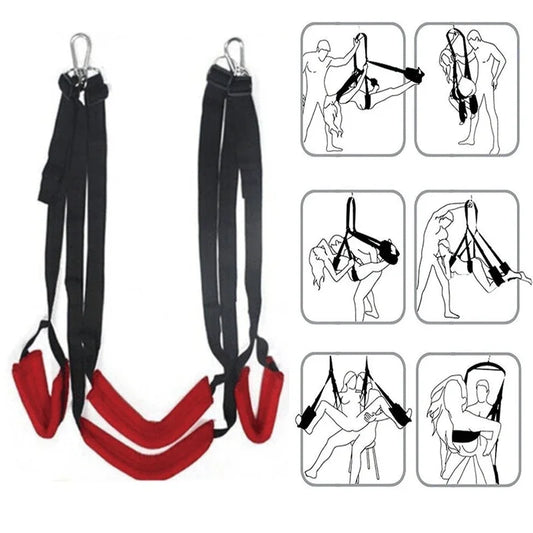 BDSM s Erotic Game Toy  Couples Adult SM Sex Door Swing Chairs Hanging Furniture Straps Flirting  Rope