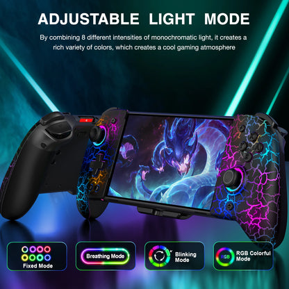 BEBONCOOL JC200 Switch Controller For Nintendo Switch/Switch OLED RGB Joystick Gamepad Built-in 6-Axis Gyro Design Handheld Grip