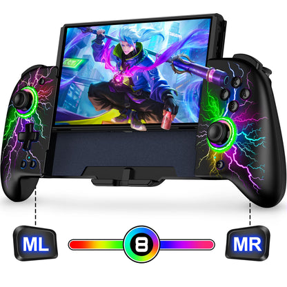 BEBONCOOL JC200 Switch Controller For Nintendo Switch/Switch OLED RGB Joystick Gamepad Built-in 6-Axis Gyro Design Handheld Grip