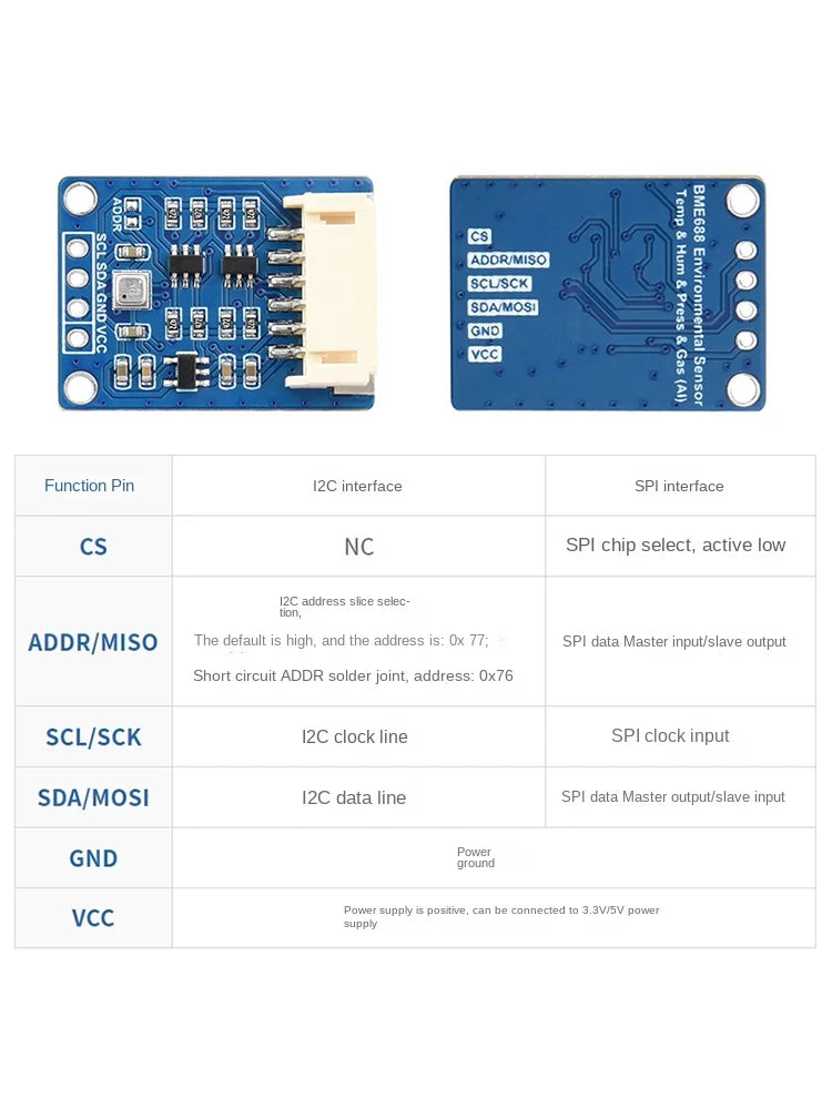 BME688 Environmental Sensor BME680 Temperature and Humidity Atmospheric Pressure VOC Gas Detection Sensor Module