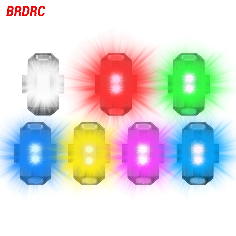 BRDRC LED Warning Light Signal Light  DJI Mini 4K/Mavic 3 Pro/Air 3 Drone with Strobe Light 7 Colors Turn Signal Indicator