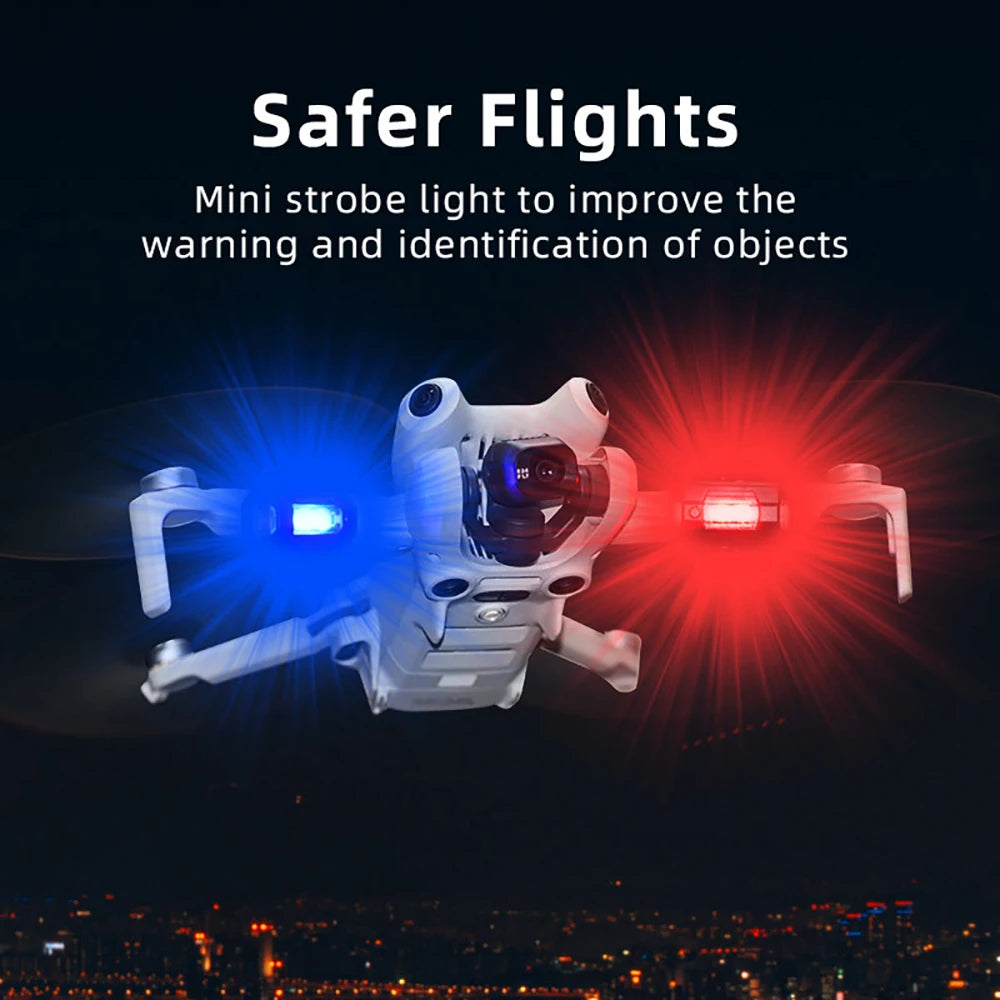 BRDRC LED Warning Light Signal Light  DJI Mini 4K/Mavic 3 Pro/Air 3 Drone with Strobe Light 7 Colors Turn Signal Indicator