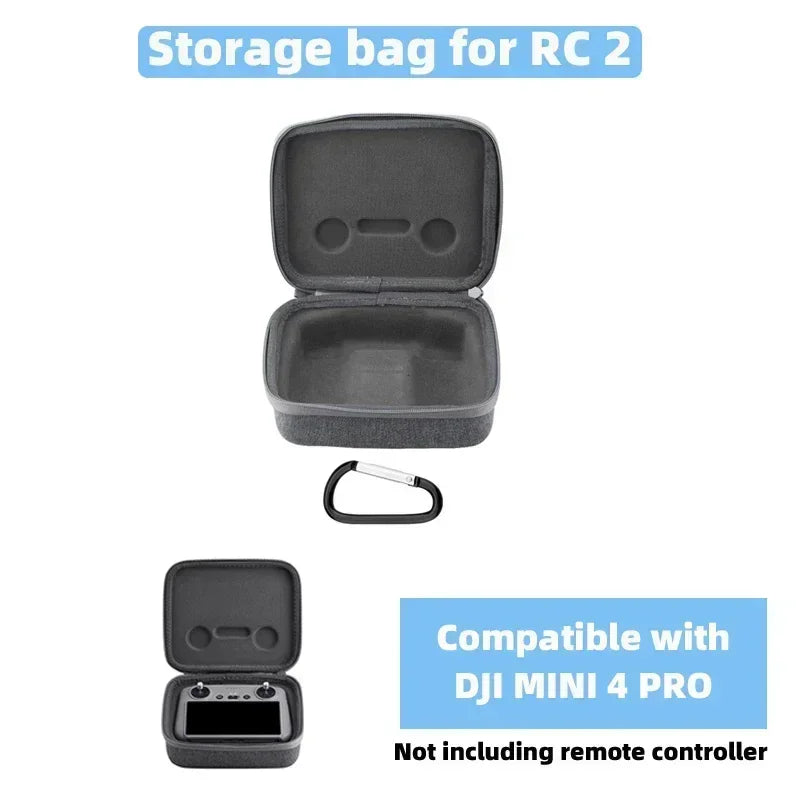 BRDRC Storage Carrying Case For DJI Mini 4 Pro Portable Travel Handbag,For DJI RC 2/RC N2 Remote Controller Box Accessories