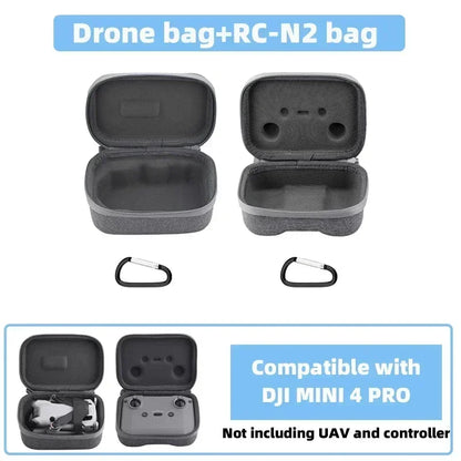 BRDRC Storage Carrying Case For DJI Mini 4 Pro Portable Travel Handbag,For DJI RC 2/RC N2 Remote Controller Box Accessories