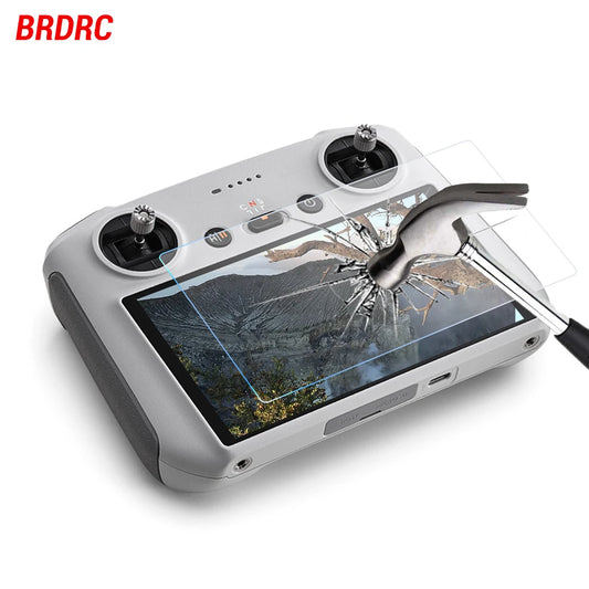 BRDRC Tempered Film  DJI FLIP/Mini 3 PRO/Mini 4 Remote Control With Screen HD Glass Film Protective Anti-Scratch Accessories