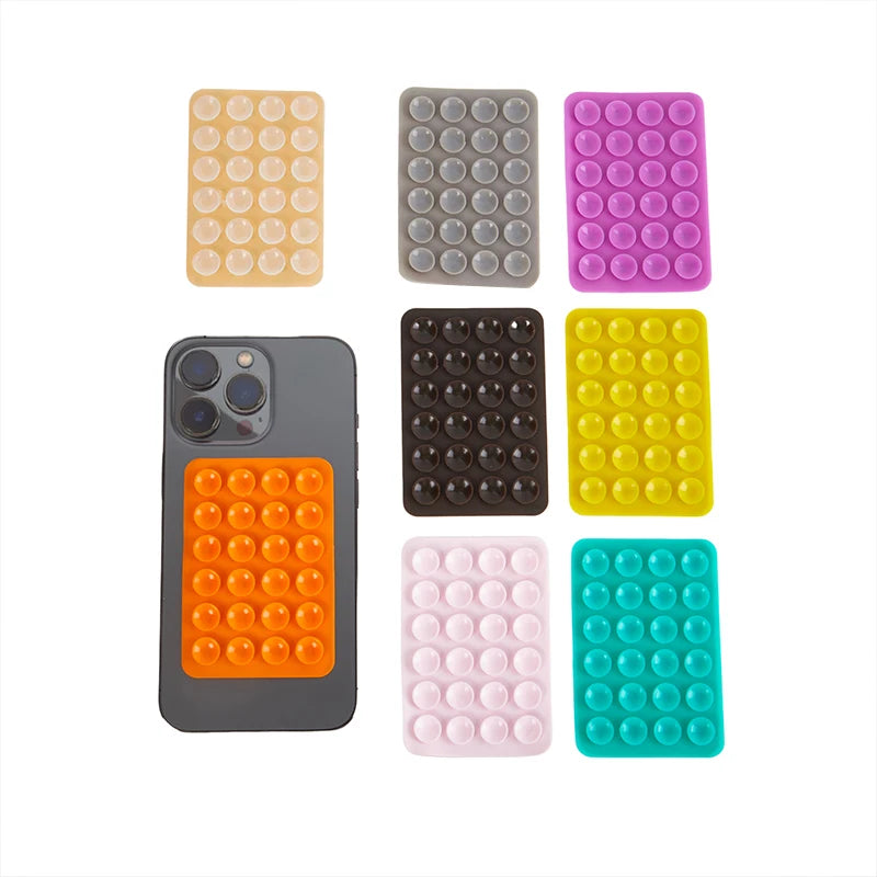 PC Backed Silicone Suction Pad For Mobile Phone Fixture Suction Cup Backed Adhesive Silicone Rubber Sucker Pad For Fixed Pad