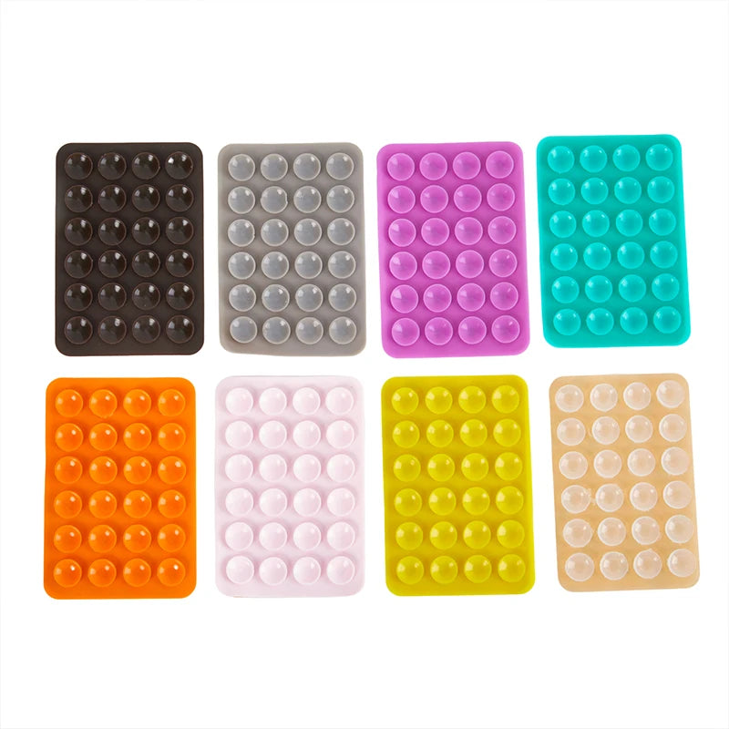 PC Backed Silicone Suction Pad For Mobile Phone Fixture Suction Cup Backed Adhesive Silicone Rubber Sucker Pad For Fixed Pad