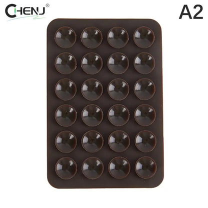 PC Backed Silicone Suction Pad For Mobile Phone Fixture Suction Cup Backed Adhesive Silicone Rubber Sucker Pad For Fixed Pad