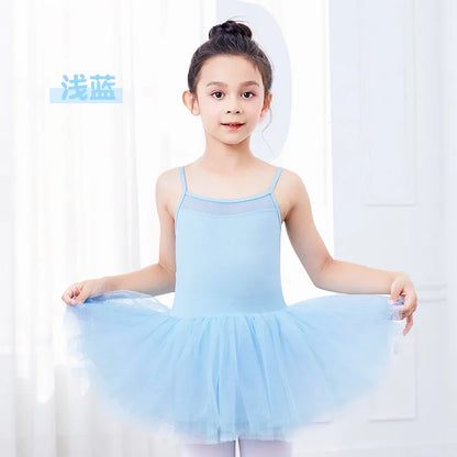 GtoozaBallet Leotards  Girls Ballet Tutu Dress Children Mesh Splicing Dance Tutu Pettiskirt Toddler Camisole Princess Dress