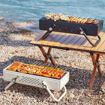 PC Barbecue Charcoal Grill Smokeless Camping BBQ Oven Large Charcoal BBQ Gr