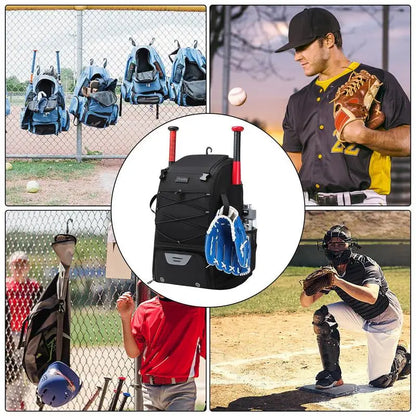 PC Baseball Backpack Youth Baseball Bag Softball Bat Bag With Shoe Compartm