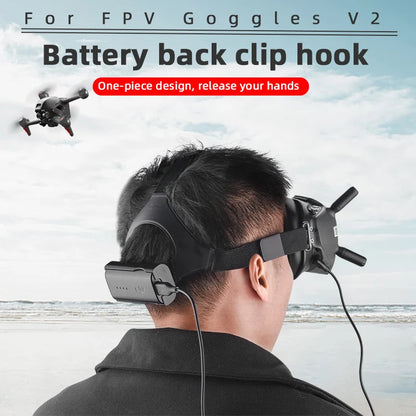 Battery Holder Bracket  DJI Avata/FPV Combo Goggles V2/2 Drone Head Strap Battery Storage Case Back Clip  Flying Glasses