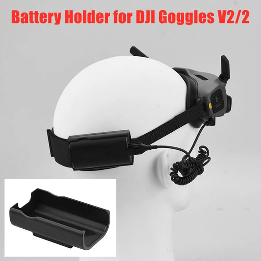 Battery Holder Bracket  DJI Avata/FPV Combo Goggles V2/2 Drone Head Strap Battery Storage Case Back Clip  Flying Glasses