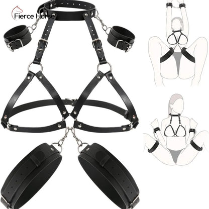 Bdsm Kit Adult Erotic Games SM Bondage 6 Styles Restraint Handcuffs Bondage Toys Couples Pleasure Slave Sex Toy Tool Bundle Game