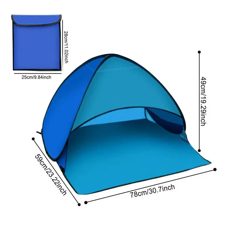 PC Beach Tent Automatic Shade Protection Tent With Head PopUp Canopy Shade