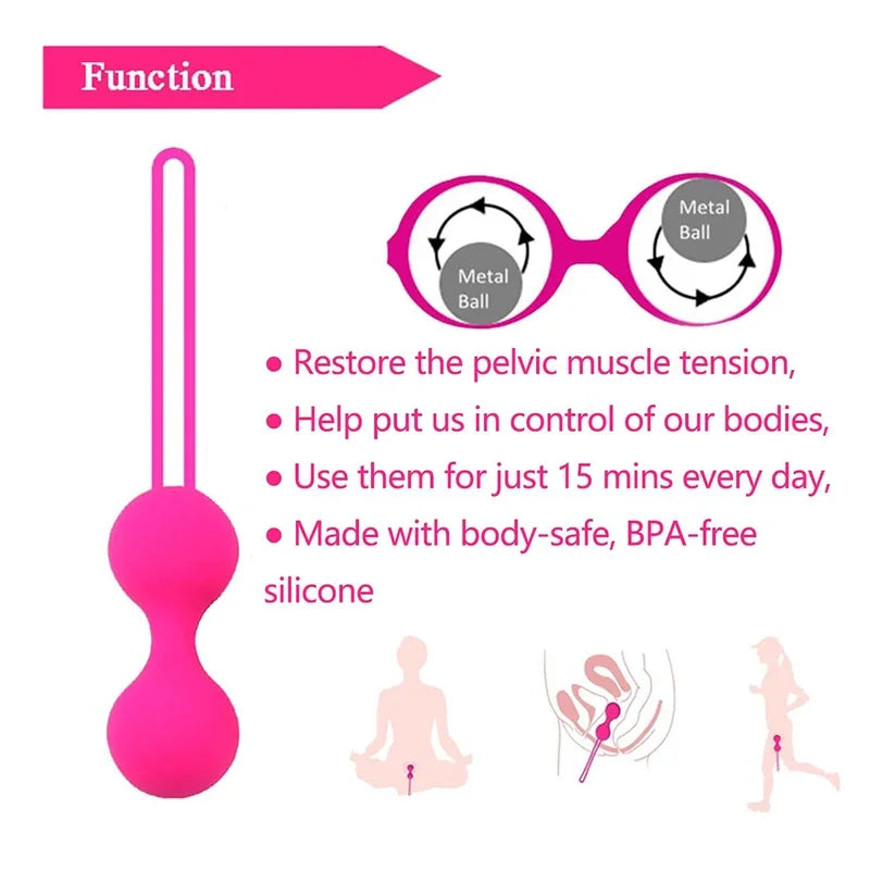 GtoozaBeads Vaginal Sex Toys  Women Silicone Smart Geisha Kegel Simulator Vagina Chinese Ben Wa Ball Tightening Exerciser gtooza.com