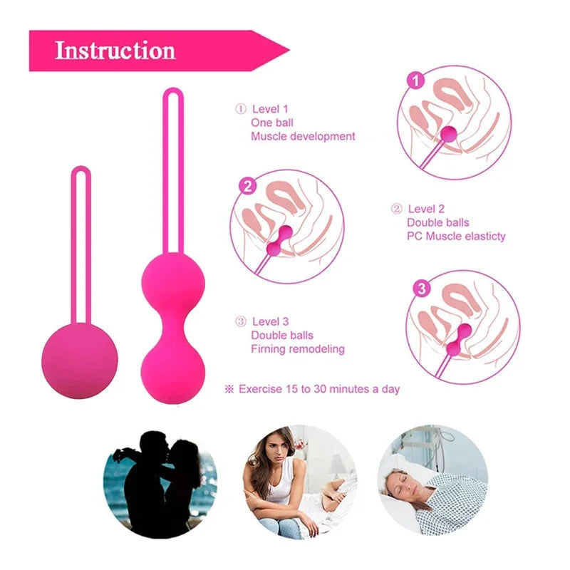 GtoozaBeads Vaginal Sex Toys  Women Silicone Smart Geisha Kegel Simulator Vagina Chinese Ben Wa Ball Tightening Exerciser gtooza.com