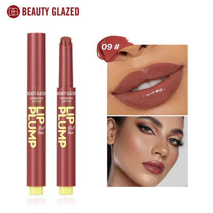 Beauty Glazed Moisturizing Solid Lipstick Shimmering Juicy Lipstick Shining Lip Plump Nourishing Women Lip Makeup 12 Colors New