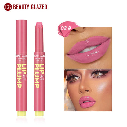 Beauty Glazed Moisturizing Solid Lipstick Shimmering Juicy Lipstick Shining Lip Plump Nourishing Women Lip Makeup 12 Colors New