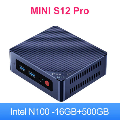 PCBeelink Mini S12 Inte 12th Gen N95 8G256G Mini S12 Pro N100 Mini PC DDR4