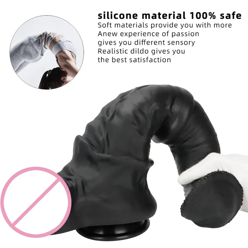 GtoozaBig Black  3 Size Giant Soft Silicone Horse Animal Xxl  Fake Penis Suction Cup s Sex Toys  Women gtooza.com