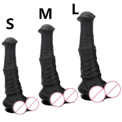 GtoozaBig Black  3 Size Giant Soft Silicone Horse Animal Xxl  Fake Penis Suction Cup s Sex Toys  Women gtooza.com