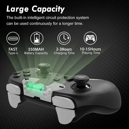 [Big Save] Wireless Switch Pro Controller Gaming Gamepad for Nintendo Switch/Lite/OLED with Turbo/Vibration/6-axis Gyro/Wake-up